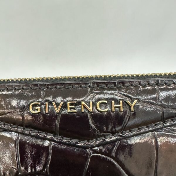 Givenchy	Clutch Croc Embossed Leather - Image 6