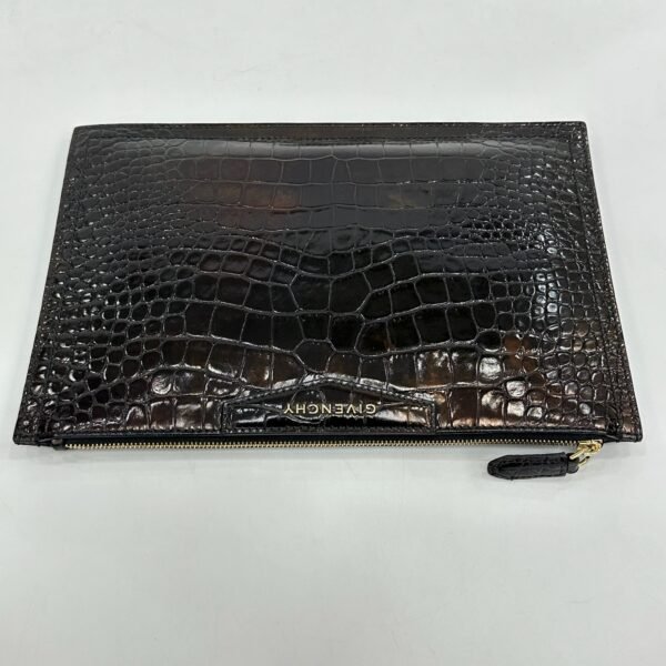 Givenchy	Clutch Croc Embossed Leather - Image 7