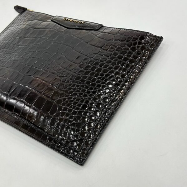 Givenchy	Clutch Croc Embossed Leather - Image 9