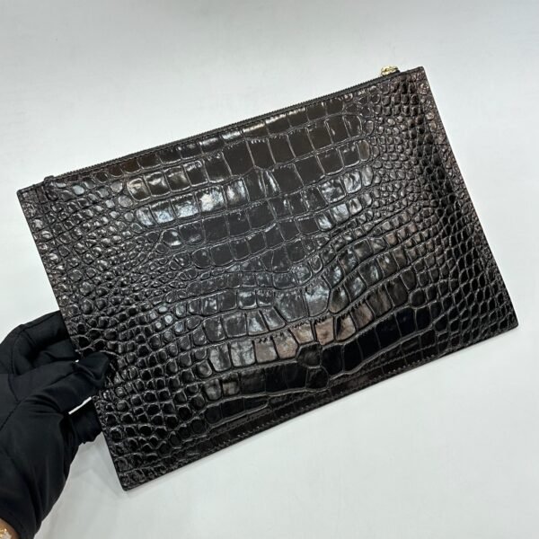 Givenchy	Clutch Croc Embossed Leather - Image 10