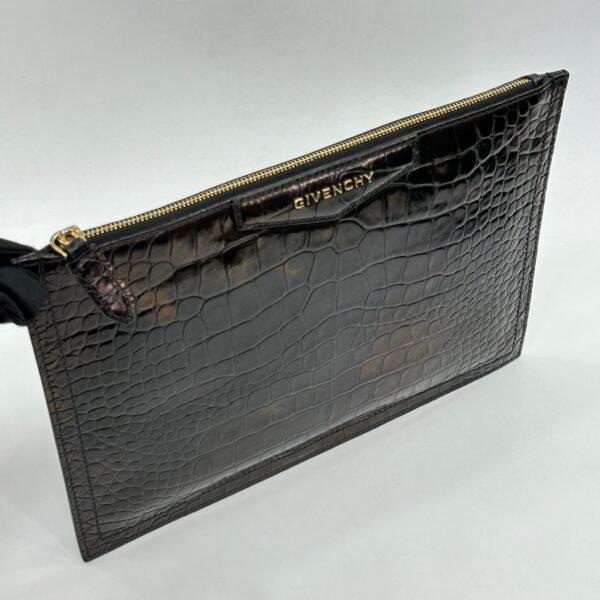 Givenchy	Clutch Croc Embossed Leather