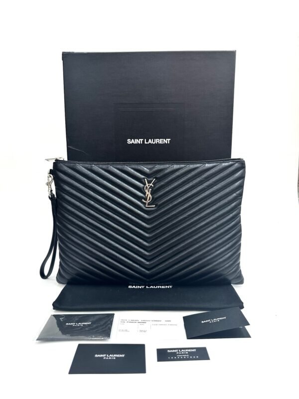 Saint Laurent Monogram Wristlet Clutch Large - Image 2