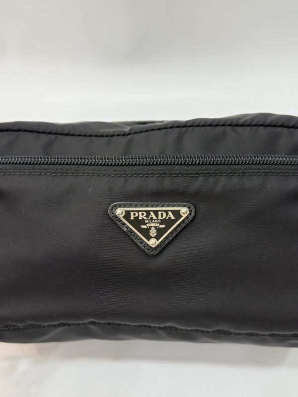 Prada Nylon Travel Pouch Pouch Nero (Black) Silver 258