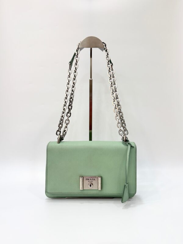 Prada Saffiano Lock Flap Chain