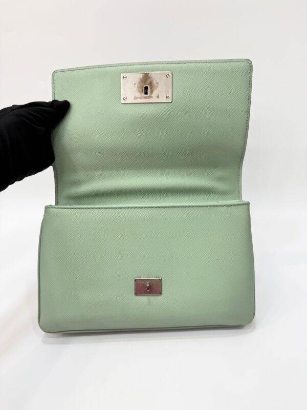 Prada Saffiano Lock Flap Chain - Image 9